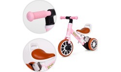 Cross-country trīsritenis ar pedāļiem 2in1 rozā ECOTOYS