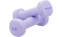 A set of vinyl dumbbells Spokey SHAPE 2x 0,5 kg