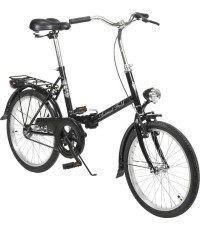 Dviratis AZIMUT Fold 20" 2023 melns spīdīgs