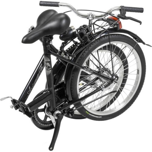 Dviratis AZIMUT Fold 20" 2023 melns spīdīgs