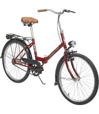 Dviratis AZIMUT Fold 24" 2023 bordo spīdīgs