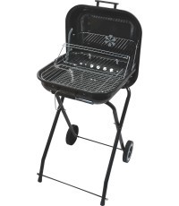 Taisnstūra formas grils uz kokogļu oglēm Cattara Trapani 46 cm