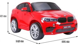 BMW X6M XXL bērnu elektromobilis, sarkans
