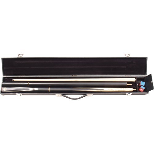 Hard Cue Case Black 3-Sec. 2-PC Snooker