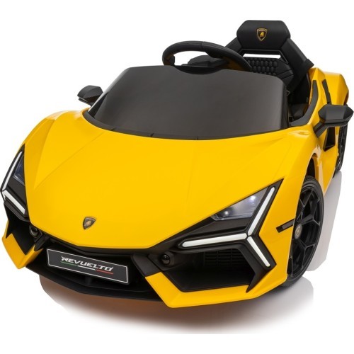 Elektromobilis Lamborghini Revuelto, dzeltens