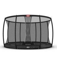 Батут Berg Champion Inground 430, серый, с защитной сеткой DLX XL