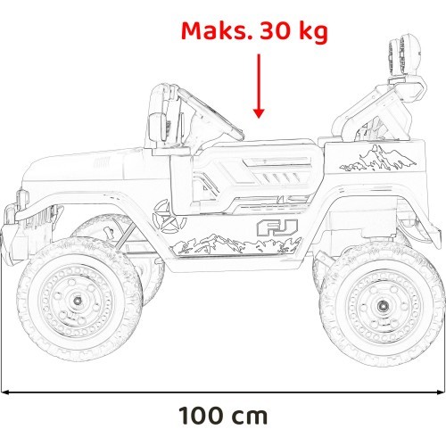 Электромобиль Toyota FJ Cruiser, белый