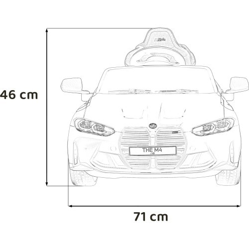 Электромобиль BMW M4, жёлтый