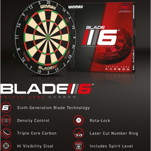 Dartboar Winmau Blade 6 Triple Core 