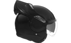 Atverama motocikla ķivere NOX Premium Stratos P/J, matēti melna