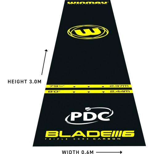 Šautriņu mešanas paklājs Winmau Pro Zone Essential PVC