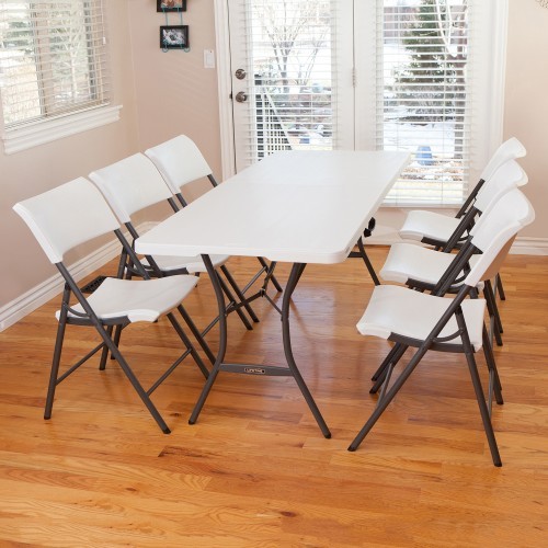 Lifetime Folding Table Amy White 182x76x74cm