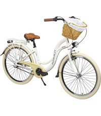 Двиратис AZIMUT Sarema ALU 26" 3-speed 2023 светло-кремовый блестящий