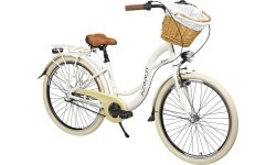 Двиратис AZIMUT Sarema ALU 26" 3-speed 2023 светло-кремовый блестящий