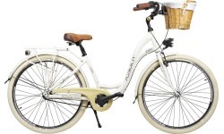 Двиратис AZIMUT Sarema ALU 28" 3-speed 2023 светло-кремовый блестящий