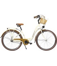 Двиратис AZIMUT Sarema ALU 28" 3-скоростной 2023 кремовый полуматовый