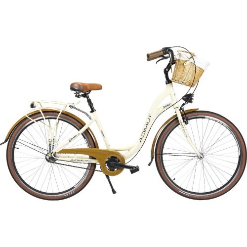 Двиратис AZIMUT Sarema ALU 28" 3-скоростной 2023 кремовый полуматовый