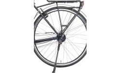 Подножка Hebie AX 618 для велосипедов 26-29" с ободными тормозами V-Brake, без адаптеров дисковых тормозов, алюминиевая (чёрная)