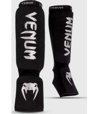 Venum Kontact Shin Guards - черный/серебристый