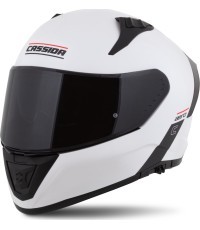 Motocikla ķivere Cassida Aero Solid balta/melna