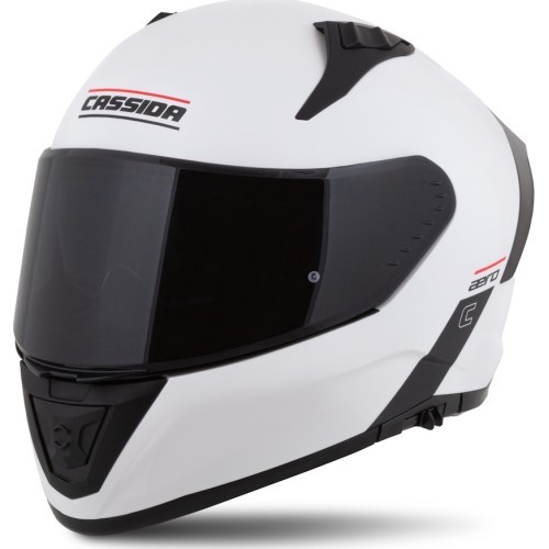 Motocikla ķivere Cassida Aero Solid balta/melna