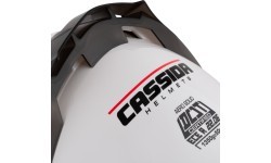 Motocikla ķivere Cassida Aero Solid balta/melna
