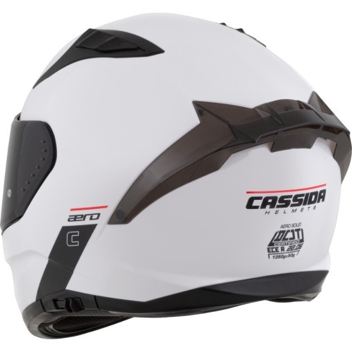 Motocikla ķivere Cassida Aero Solid balta/melna
