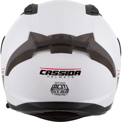 Мотошлем Cassida Aero Solid белый/черный