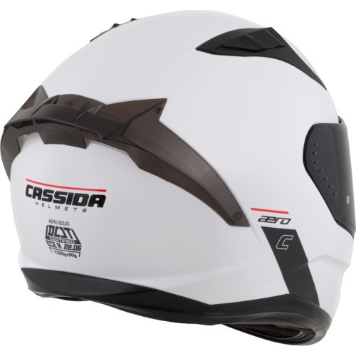 Motocikla ķivere Cassida Aero Solid balta/melna