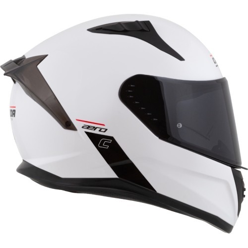 Motocikla ķivere Cassida Aero Solid balta/melna