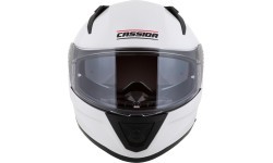 Motocikla ķivere Cassida Aero Solid balta/melna