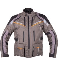 Touring Motorcycle Jacket W-TEC Smackton -  Grey/Orange 