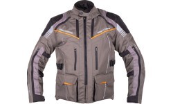 Touring Motorcycle Jacket W-TEC Smackton -  Grey/Orange 