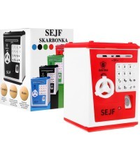 Rotaļu seifs Safe Money, sarkans