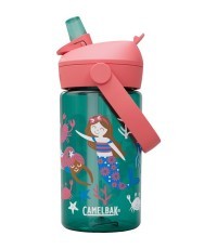 Thrive Flip Straw Kids 0,4 l bērnu pudele Mermaid Friends