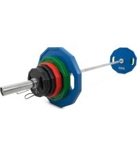 Newton Fitness OP-100 ar gumiju pārklāts olimpisko svaru komplekts