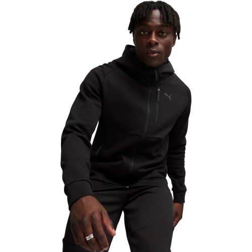 Мужская толстовка Puma Pumatech FZ Hoodie, тёмно-чёрная 624385 01