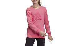 Детская толстовка Adidas YG MH Bos Crew Pink DV0322