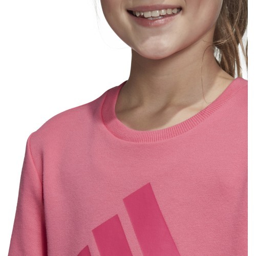 Adidas YG MH Bos Crew Kids' Sweatshirt Pink DV0322