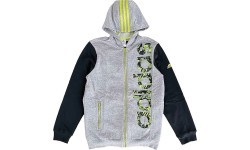 Толстовка Adidas для подростков YB RD KN FZHD Grey Black S22627