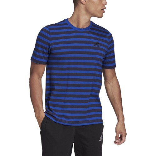 Adidas Stripy SJ Tee Men's T-Shirt Blue Black HE1854