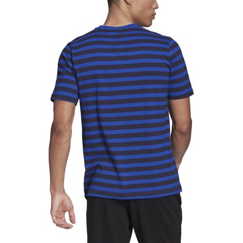 Adidas Stripy SJ Tee vīriešu T-krekls, zils/melns HE1854