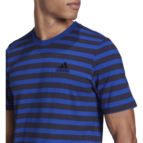Adidas Stripy SJ Tee Men's T-Shirt Blue Black HE1854