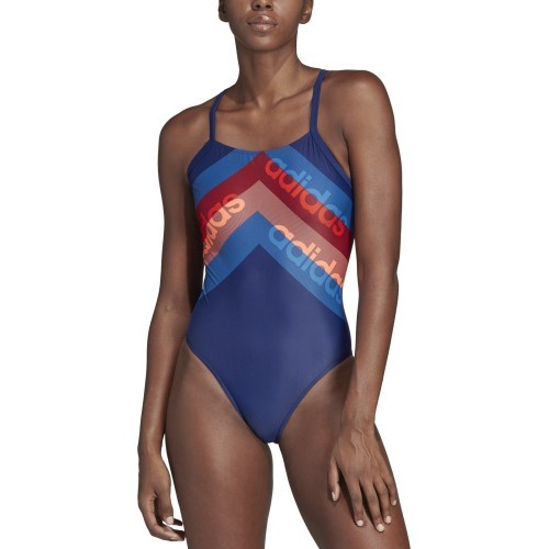 Adidas Fit 1PC Lin sieviešu peldkostīms tumši zils DH2403