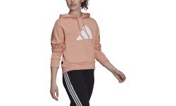 Adidas Women's Sweatshirt W Fi 3B Hoodie Peach H24082