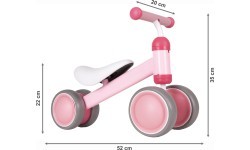 Практичный розовый мини кросс-кантри велосипед Ecotoys