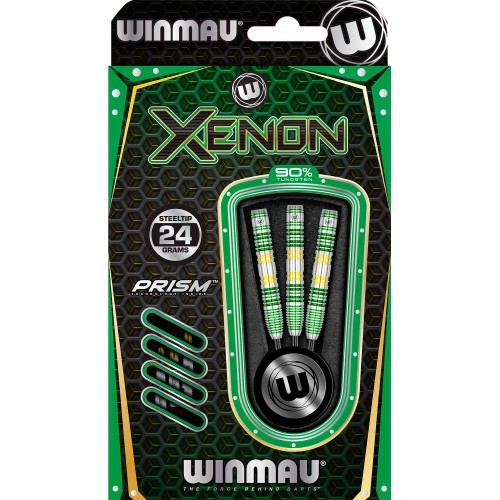 Дротики для дартса Winmau Xenon с стальным наконечником, 90% вольфрам, 24 г