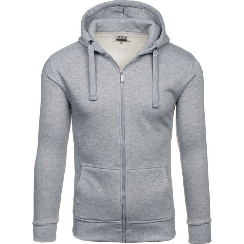 Мужская флисовая толстовка J.Style, серая 68B2008-2