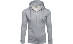 Мужская флисовая толстовка J.Style, серая 68B2008-2