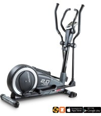 eliptiskais trenažieris inSPORTline Atlanta Black (līdz 150 kg, svars 7 kg)